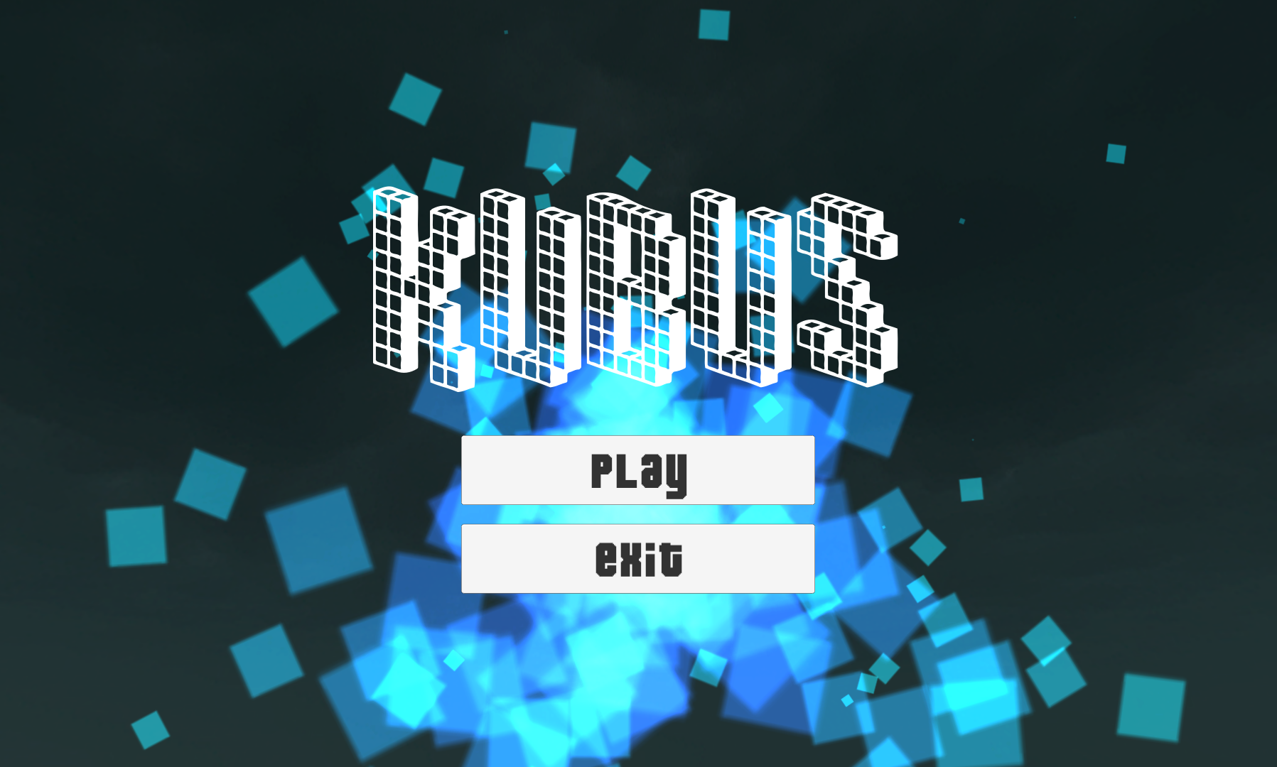 picture of the title screen of Kubus